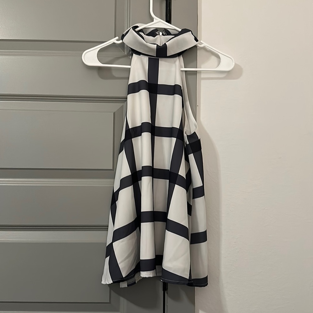 Lulus Checkered Business Casual Top